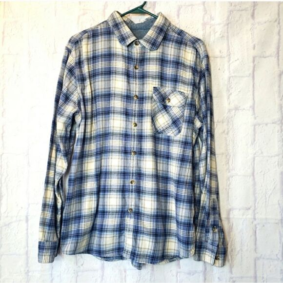 G.H. BASS & CO Plaid Flannel Button-Down Shirt Large - Picture 1 of 6